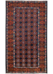 Dark Blue Baluchi 3' 7 x 6' 3 - SKU 64311