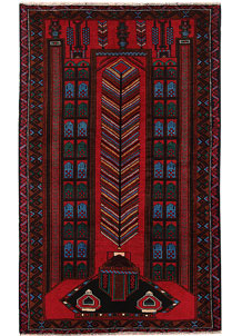 Firebrick Baluchi 3' 9 x 6' 1 - SKU 64345