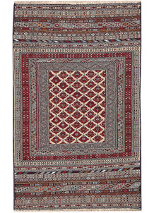 Multi Colored Mashwani 3' 11 x 6' 4 - No. 64350