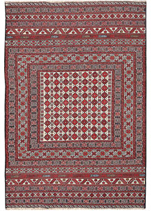 Multi Colored Mashwani 4' 3 x 6' 2 - No. 64352