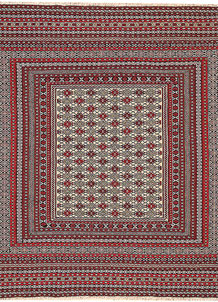 Multi Colored Mashwani 4' 6 x 5' 6 - No. 64357