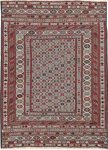 Multi Colored Mashwani 4' 4 x 5' 10 - No. 64358