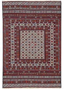 Multi Colored Mashwani 4' 2 x 6' 2 - No. 64362
