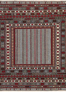 Multi Colored Mashwani 4' 3 x 5' 7 - No. 64370