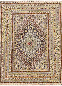 Multi Colored Mashwani 4' 10 x 6' 4 - No. 64376