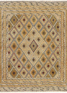 Pale Goldenrod Mashwani 4' 1 x 4' 5 - No. 64382