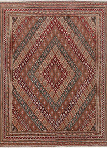 Multi Colored Mashwani 6' 1 x 7' 9 - No. 64390