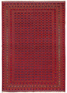 Dark Red Mashwani 6' 8 x 9' 6 - No. 64399