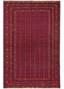 Dark Red Mashwani 6' 8 x 10' - No. 64405