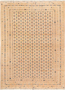 Peach Puff Mashwani 6' 9 x 9' 5 - No. 64413