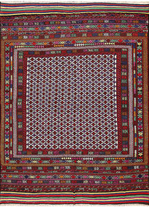 Multi Colored Soumak 6' 6 x 8' 10 - No. 64429