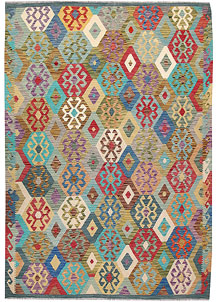 Multi Colored Kilim 6' 11 x 9' 7 - SKU 64439