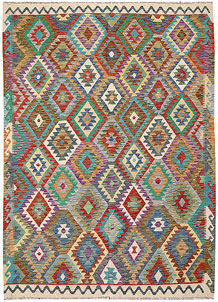 Multi Colored Kilim 6' 10 x 9' 8 - SKU 64458