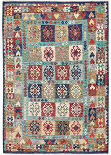 Multi Colored Kilim 6' 9 x 9' 9 - SKU 64462