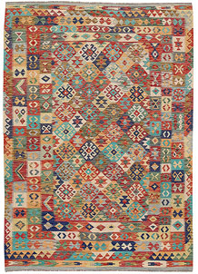 Multi Colored Kilim 5' 11 x 8' 6 - SKU 64481