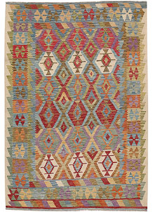 Multi Colored Kilim 6' 8 x 9' 6 - No. 64492