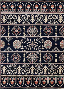 Dark Blue Ziegler 8' 11 x 11' 10 - SKU 64909