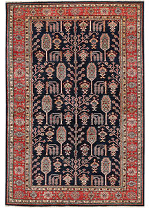 Dark Blue Kazak 5' 5 x 8' 1 - No. 64974