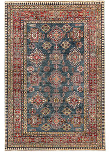 Steel Blue Kazak 5' 7 x 8' 2 - No. 64980