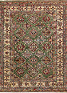 Forestgreen Kazak 6' 11 x 8' 8 - No. 65027