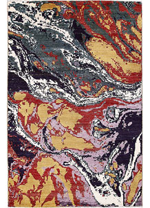 Multi Colored Abstract 5' 11 x 9' 1 - No. 65098