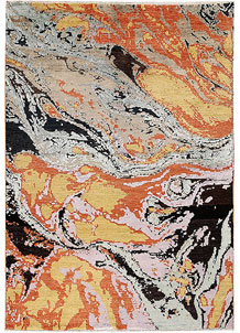 Multi Colored Abstract 6' 2 x 9' 5 - No. 65114