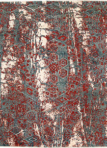 Multi Colored Abstract 7' 11 x 9' 7 - No. 65183