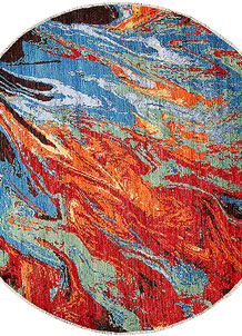 Multi Colored Abstract 8' 2 x 8' 2 - No. 65216