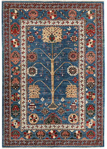 Deep Sky Blue Oushak 6' x 8' 7 - SKU 65541