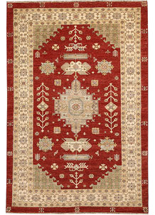 Firebrick Oushak 5' 7 x 8' 4 - SKU 65573