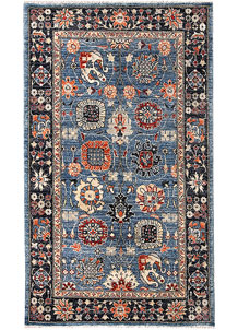 Steel Blue Oushak 2' 11 x 5' - No. 65613