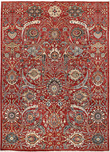 Firebrick Ikat 8' 11 x 11' 11 - SKU 65772