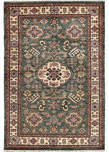 Green Kazak 3' 5 x 5' - No. 65823