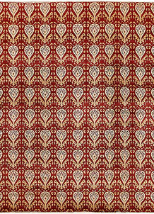 Firebrick Ikat 7' 9 x 9' 5 - SKU 65828