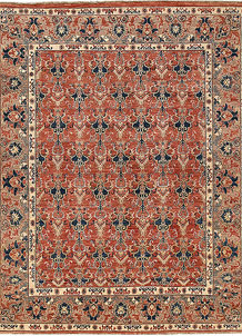 Dark Salmon Ziegler 7' 10 x 9' 11 - No. 65834