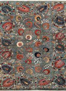 Light Slate Grey Ikat 8' x 9' 9 - No. 65850