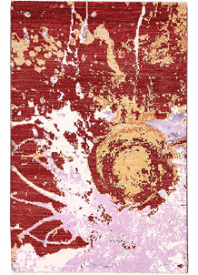 Multi Colored Abstract 4' 2 x 6' 4 - No. 66222