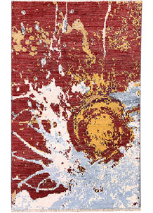 Multi Colored Abstract 4' 1 x 6' 4 - No. 66223