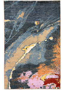 Multi Colored Abstract 4' 2 x 6' 4 - No. 66246