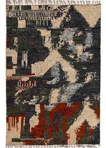 Multi Colored Abstract 5' 6 x 7' 10 - No. 66265