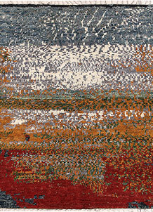 Multi Colored Abstract 4' 11 x 6' 4 - No. 66291