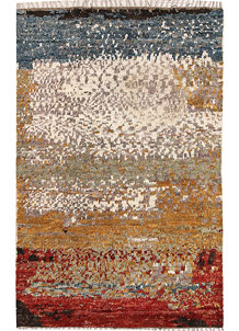 Multi Colored Abstract 4' 8 x 6' 8 - No. 66295