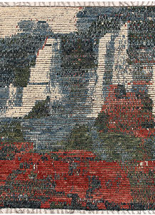 Multi Colored Abstract 5' 4 x 6' 8 - No. 66302