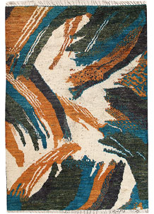 Multi Colored Abstract 6' 9 x 9' 7 - No. 66340