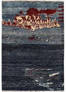 Multi Colored Abstract 6' 6 x 9' 5 - No. 66342
