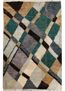 Multi Colored Abstract 6' 4 x 9' 5 - No. 66343