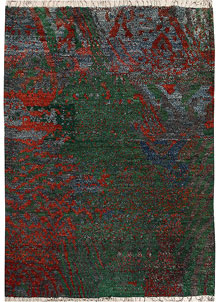 Multi Colored Abstract 6' 10 x 9' 8 - No. 66345