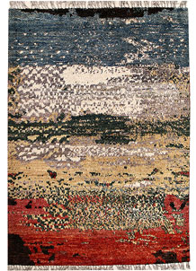 Multi Colored Abstract 6' 11 x 9' 9 - No. 66354