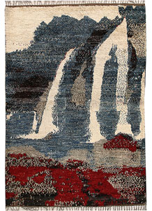 Multi Colored Abstract 6' 10 x 9' 10 - No. 66357