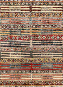 Multi Colored Kazak 5' 7 x 7' 5 - No. 67321